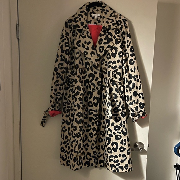 ON 34th Jackets & Blazers - Leopard Print Women's Trench Coat